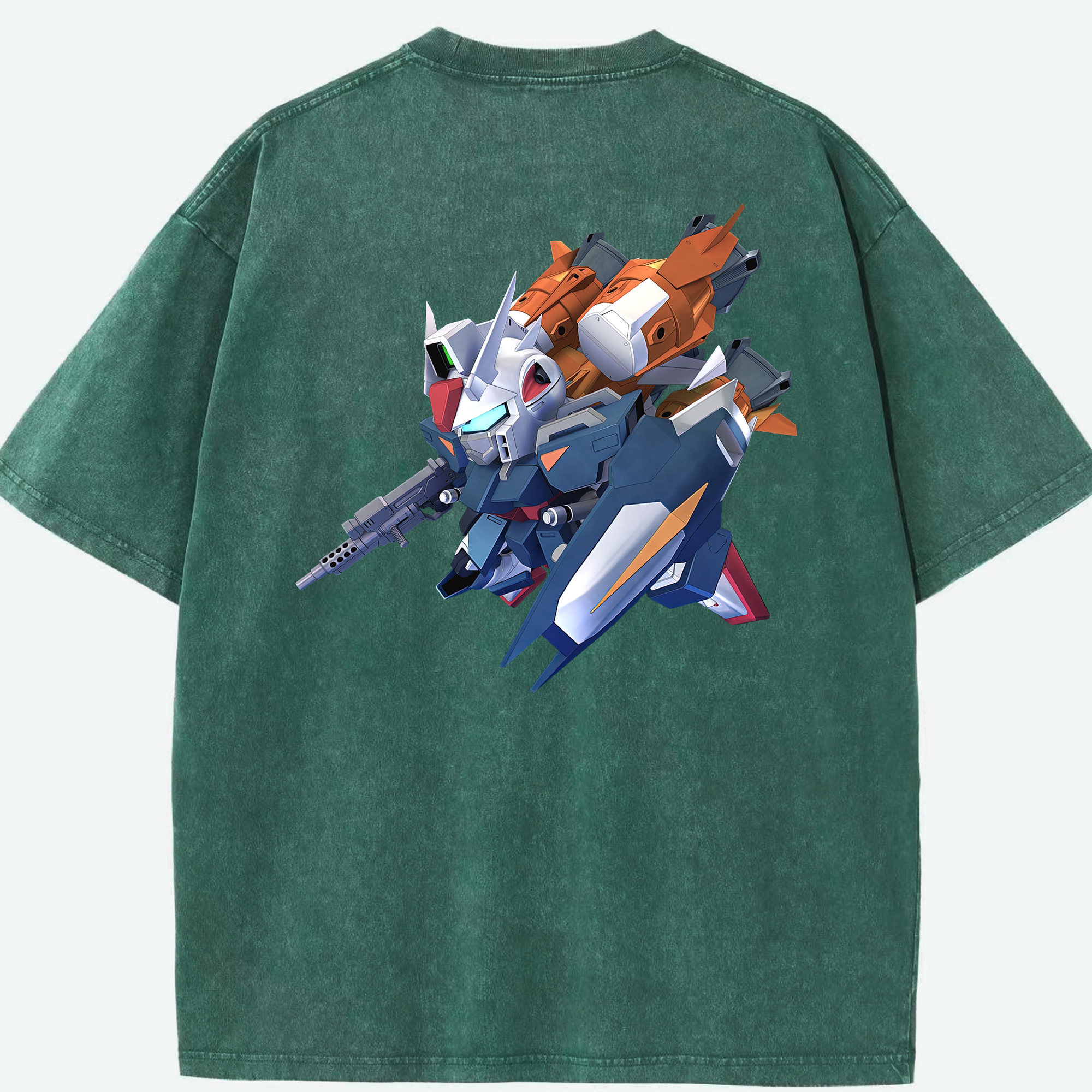（画像用） 機動戦士ガンダム Mobile Suit Gundam 綿100% ヴィンテージ風 半袖Tシャツ（背面プリント）